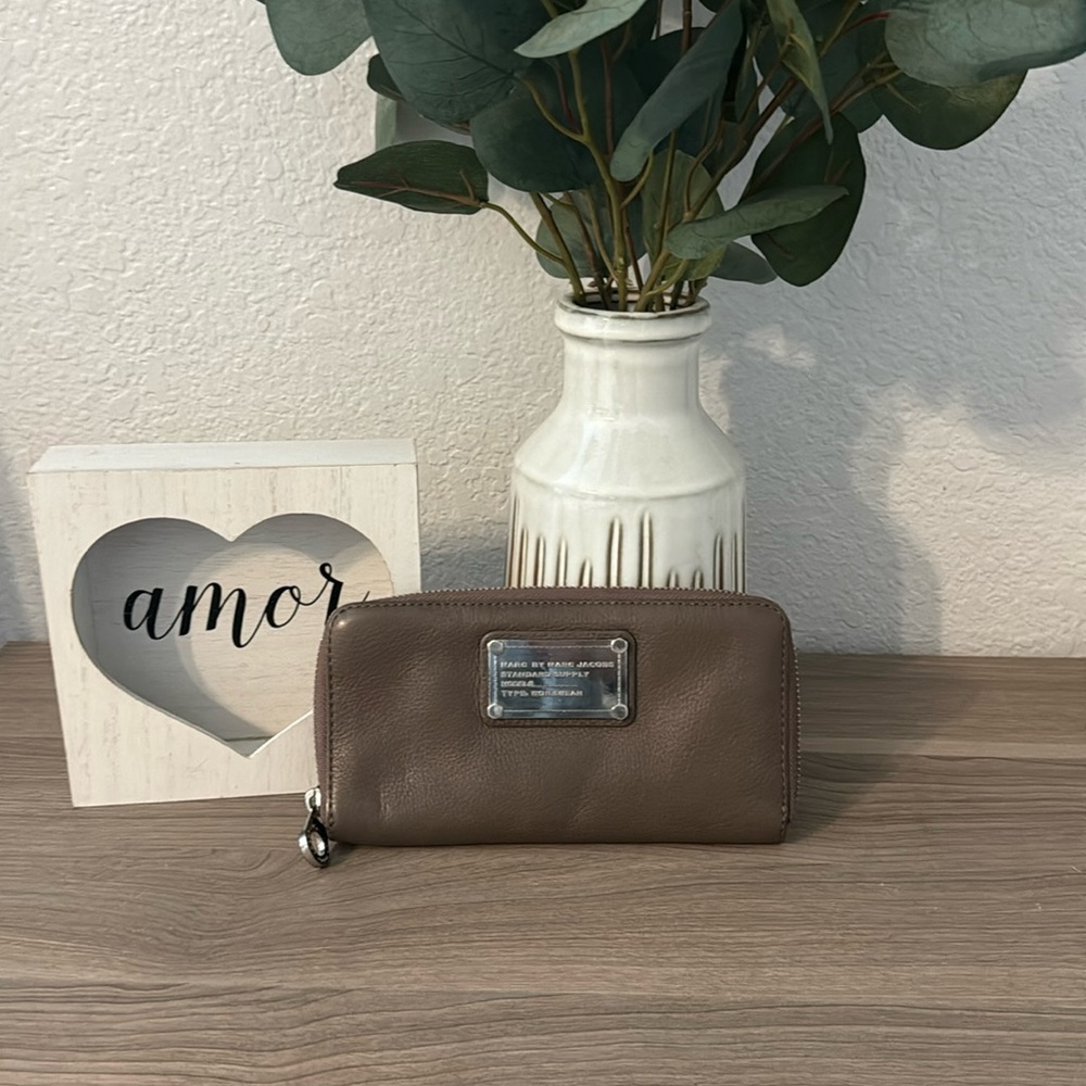 Marc by Marc Jacobs leather zip around wallet.